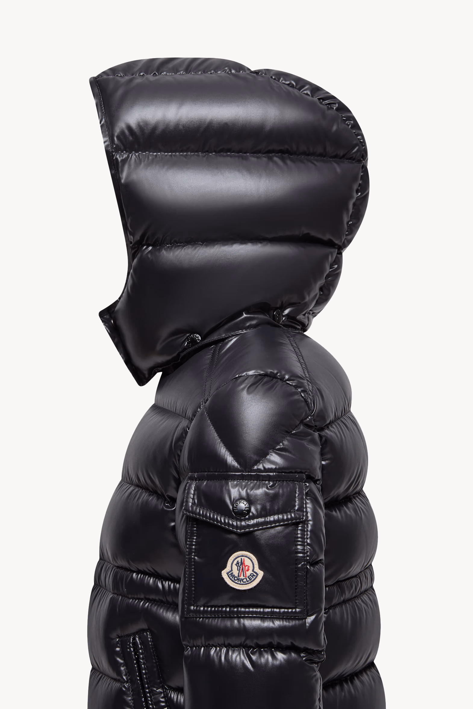Maire Hooded Down Jacket Girl Black Moncler 4